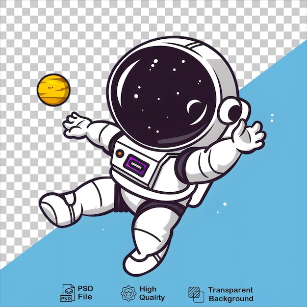 PSD a drawing of a astronaut with a blue background with a picture of a spaceman on it