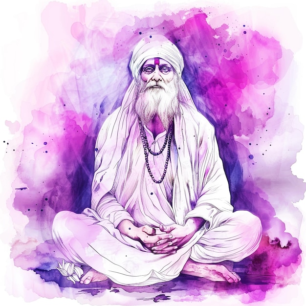 PSD a drawing background for guru purnima