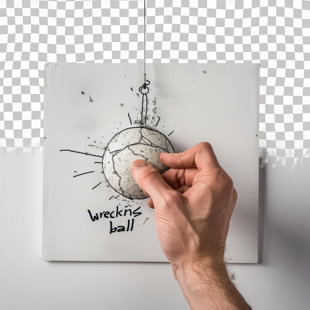 a drawing of a ball that has been drawn on it