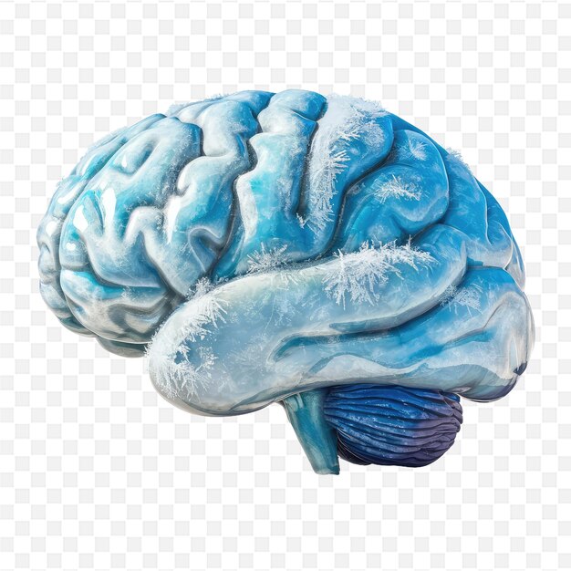 a drawing of a blue brain with the words quot brain quot on it