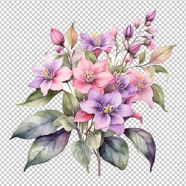 a drawing of a bouquet of flowers from the garden