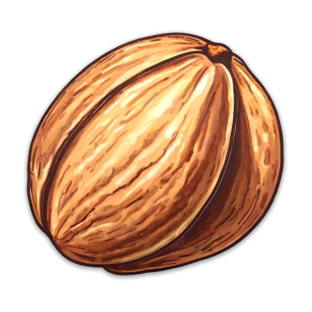 drawing of a brown and white shell psd design