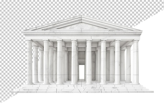 PSD a drawing of a building with a drawing of a building with columns and a window