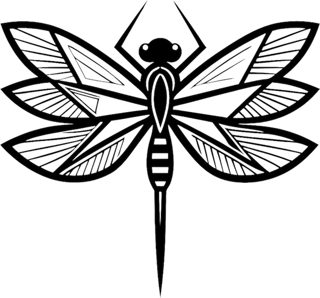 a drawing of a butterfly with a black and white outline