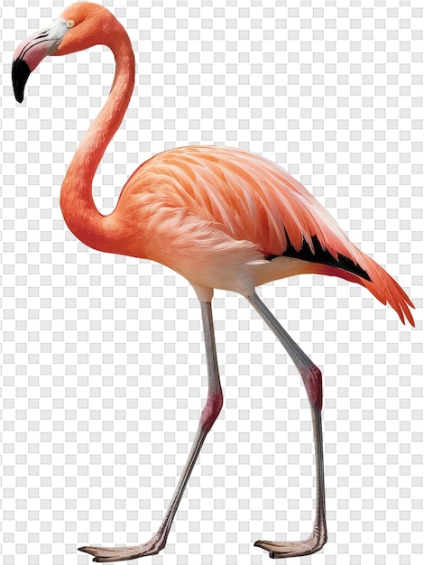 a drawing of a flamingo on a white background