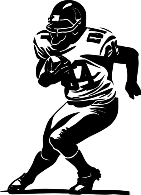 a drawing of a football player with the number 3 on it