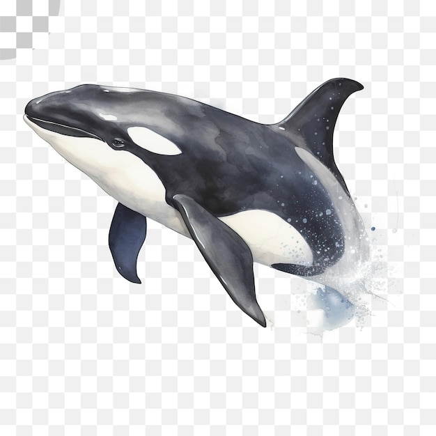 A drawing of a killer whale, transparent png