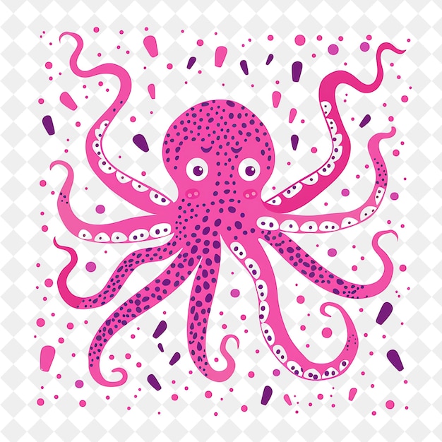 PSD a drawing of an octopus with the word octopus on it