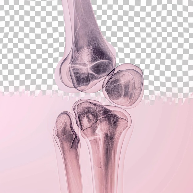 PSD a drawing of a pair of bones with a pink background