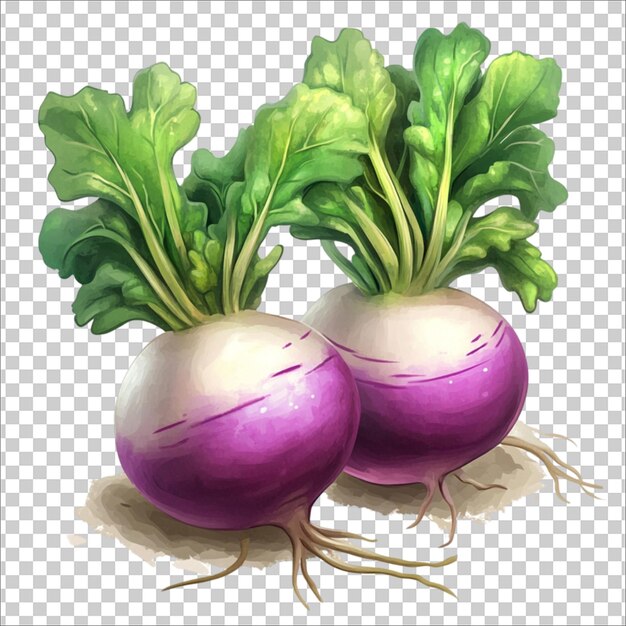 PSD a drawing of a purple radish with a purple top