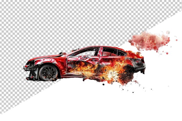 a drawing of a red car with the word fire on it