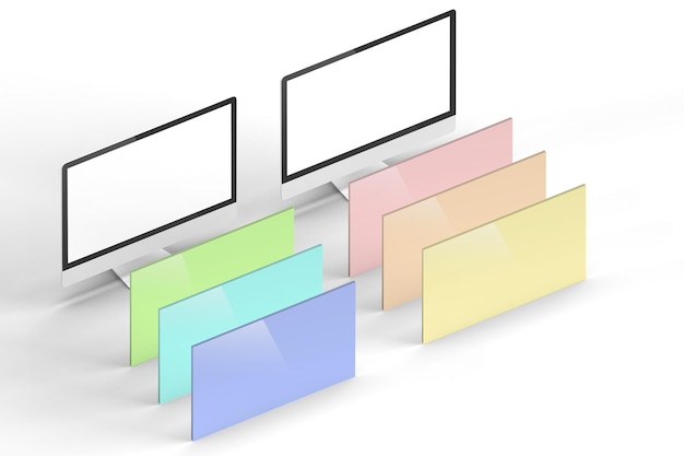 PSD a drawing of a row of tables with one that says quot blank quot