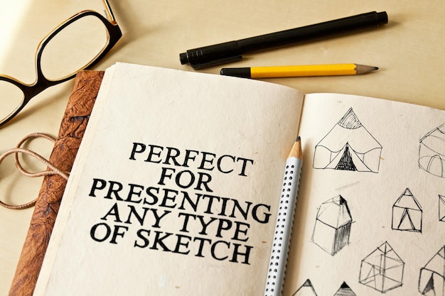 Drawing Sketch Pad Mock-Ups