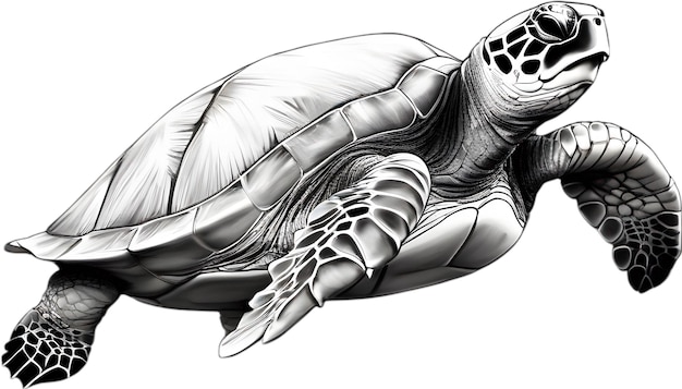 PSD a drawing of a turtle with the words turtle on it