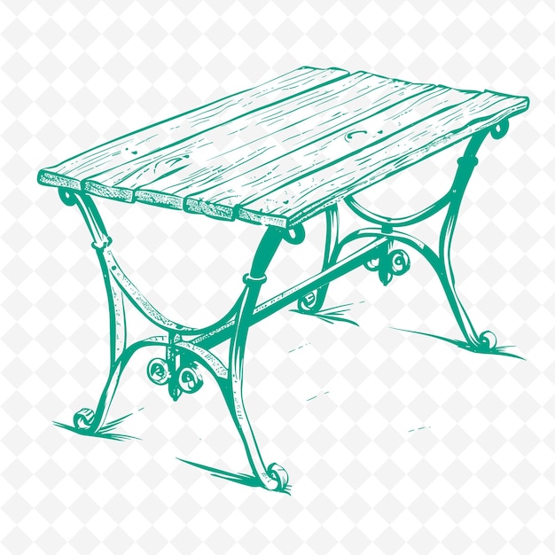 a drawing of a wooden bench with the words quot the word quot on it