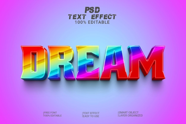 Dream 3d psd text effect