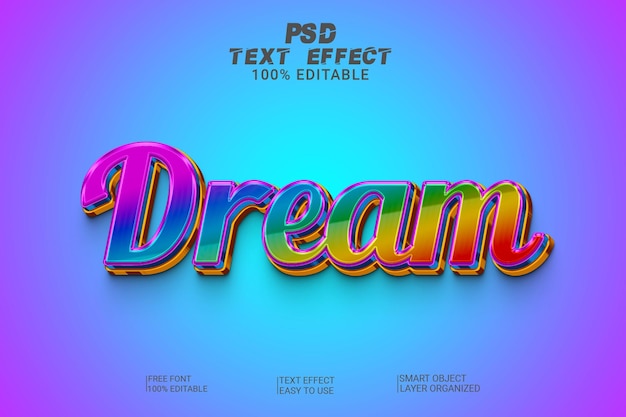 Dream 3d text effect style