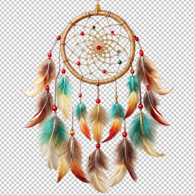 PSD dream catcher feathers on transparent background