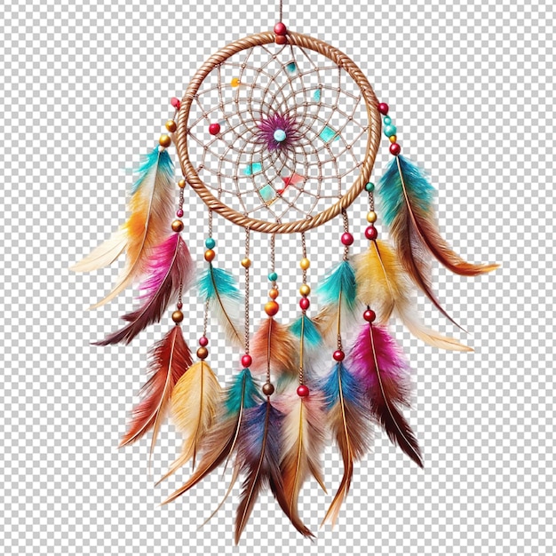 PSD dream catcher feathers on transparent background