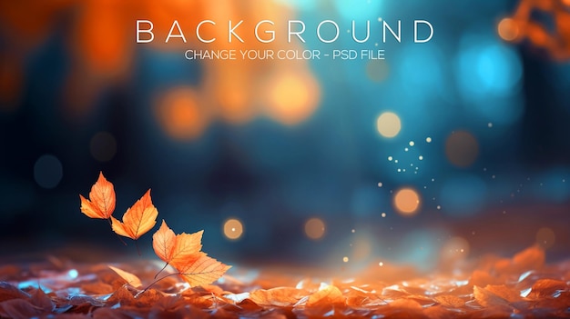 Dreamy Autumn background PSD