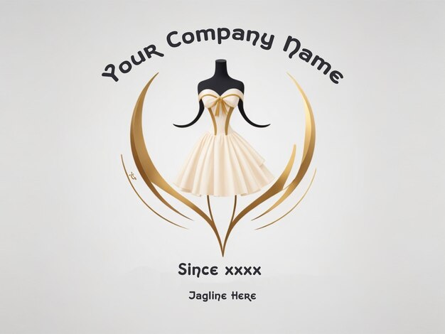 PSD dress company logo for a startup