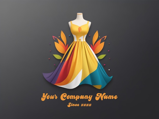 PSD dress company logo for a startup