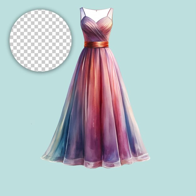 PSD a dress that has the word on transparent background