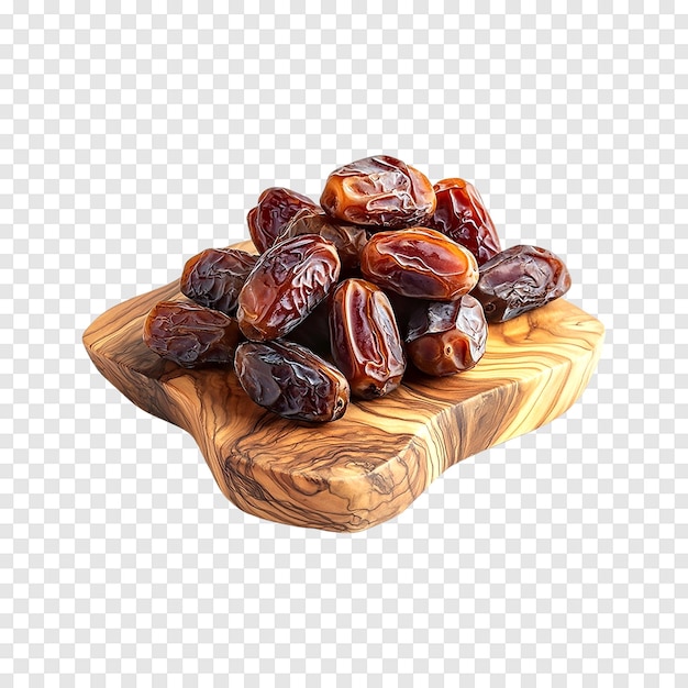 PSD dried dates isolated on a transparent background