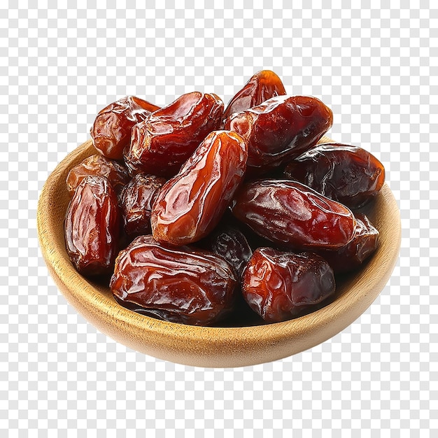 PSD dried dates isolated on a transparent background