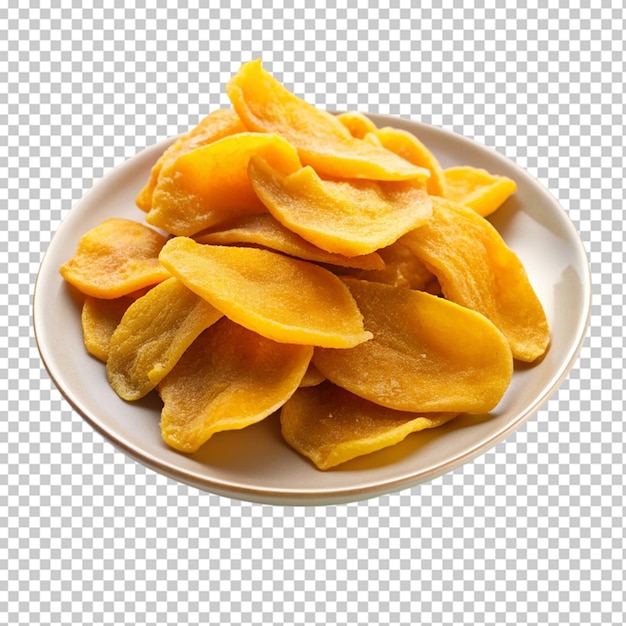 dried mangoes in a plate