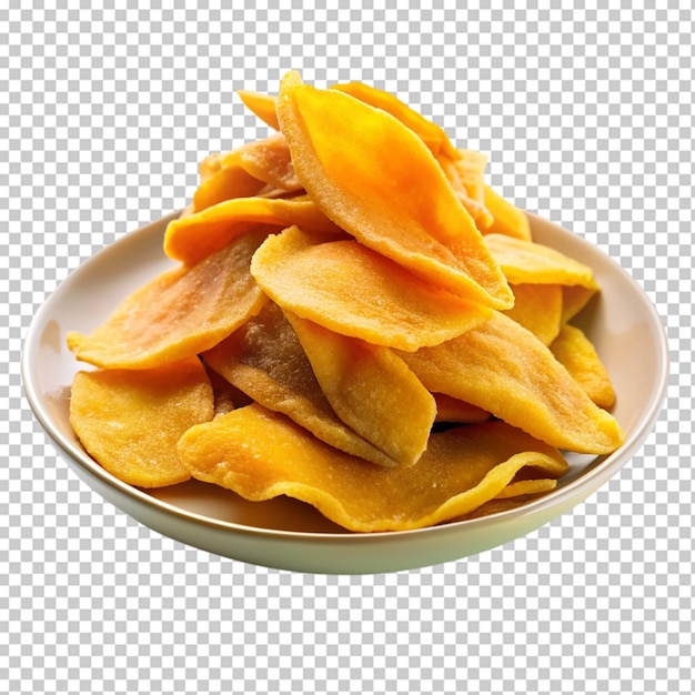 dried mangoes in a plate