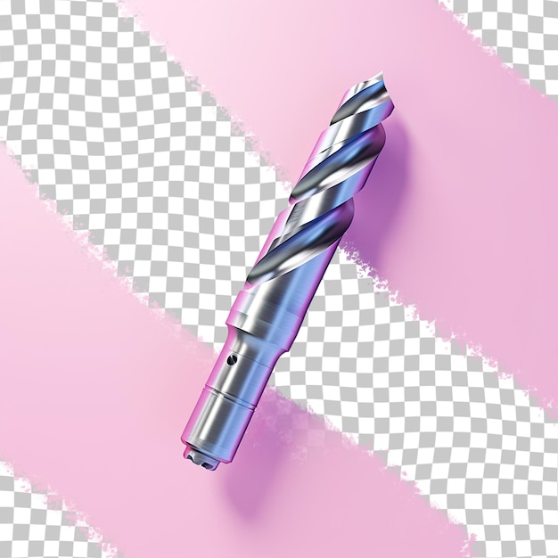 Drill bit against transparent background