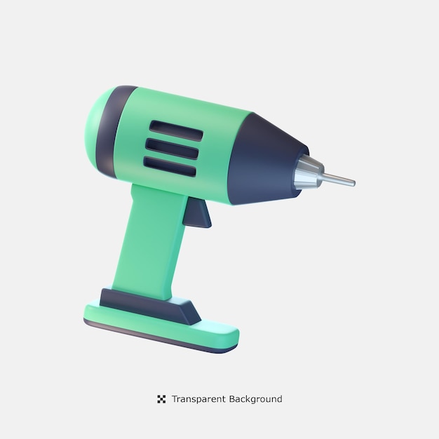 Drilling machine 3d icon illustration