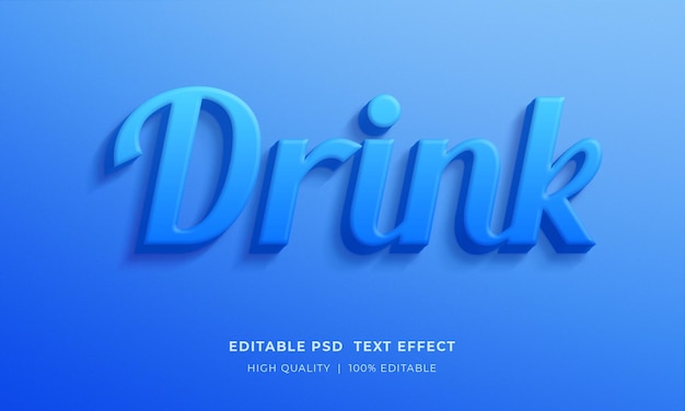 Drink Editable Text Style Effect Mockup Template