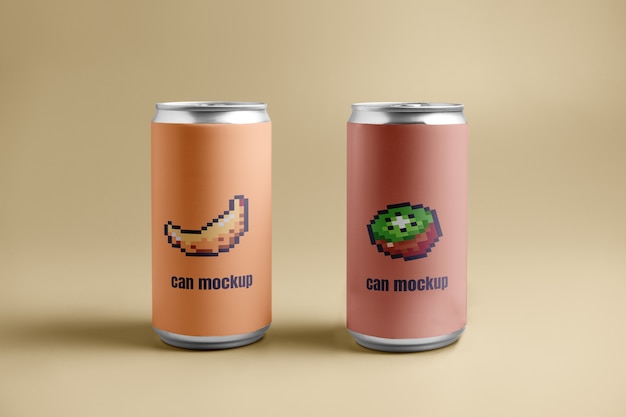 Drinking can  8 bit packaging mockup