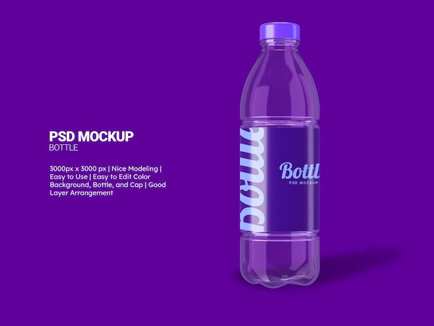 Drinking water bottle mockup