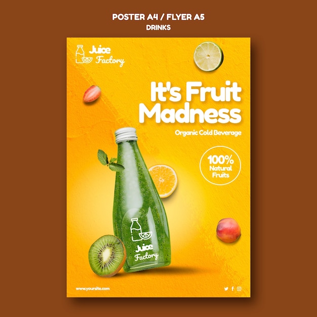 Drinks offer poster template