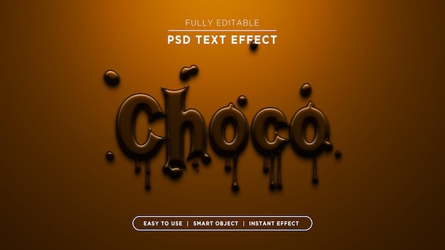 Dripping choco editable text effect