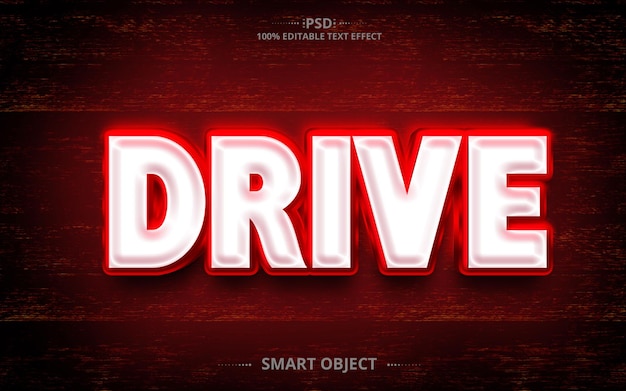 Drive creative PSD 3D Text Effect Design