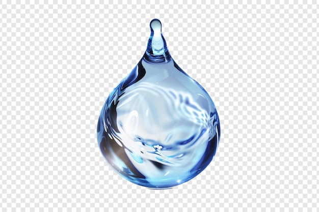 PSD drop of water isolated on transparent background