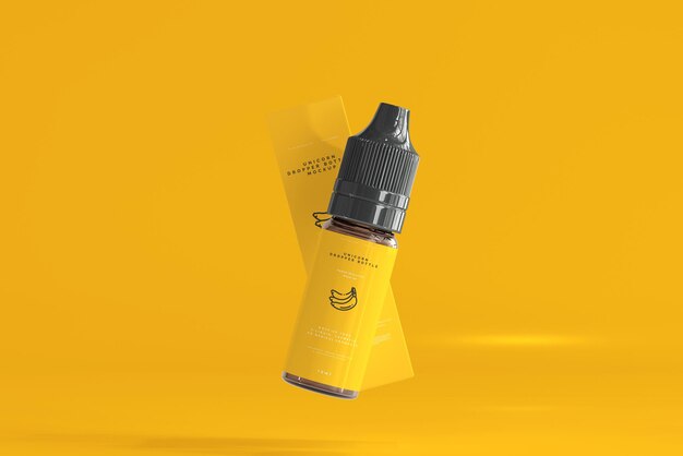 PSD dropper bottle and box mockup