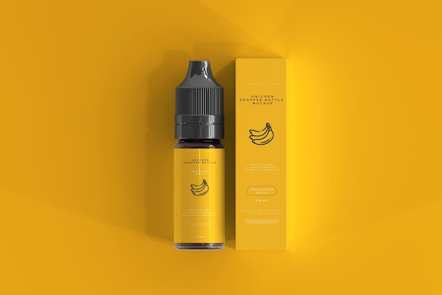 Dropper Bottle and Box Mockup