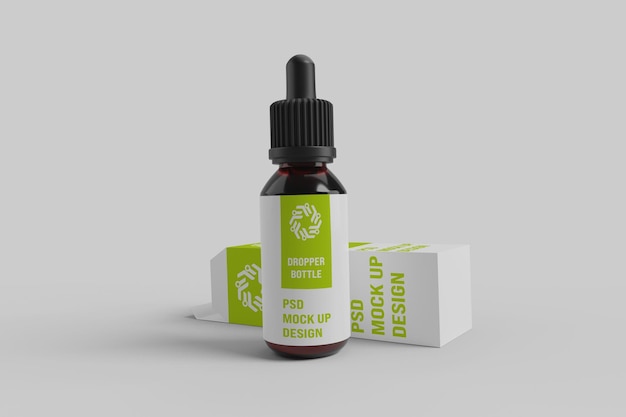 Dropper Bottle Mockup Design CBD Packaging Mockup Packaging Mockup Design Serum Bottle Mockup