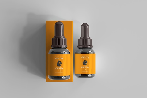 Dropper Bottle Mockup with Box