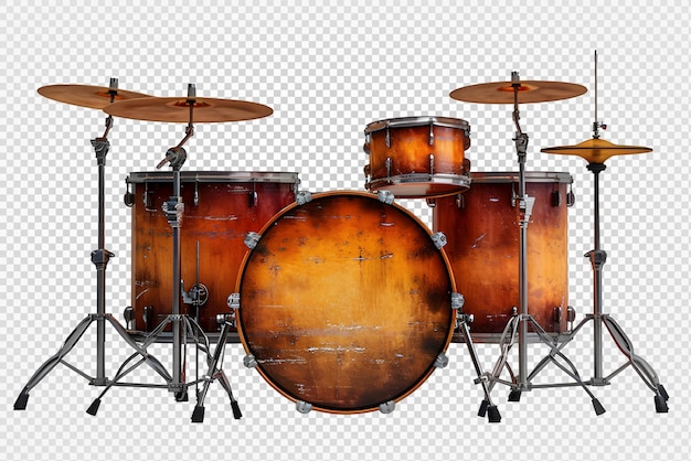 drum kit isolated on transparent background drum set png generative ai