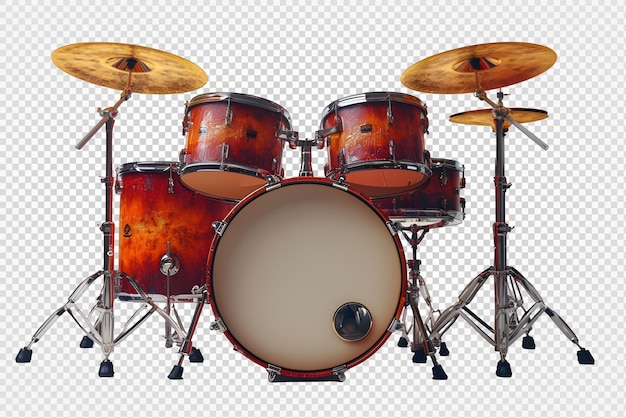 drum kit isolated on transparent background drum set png generative ai