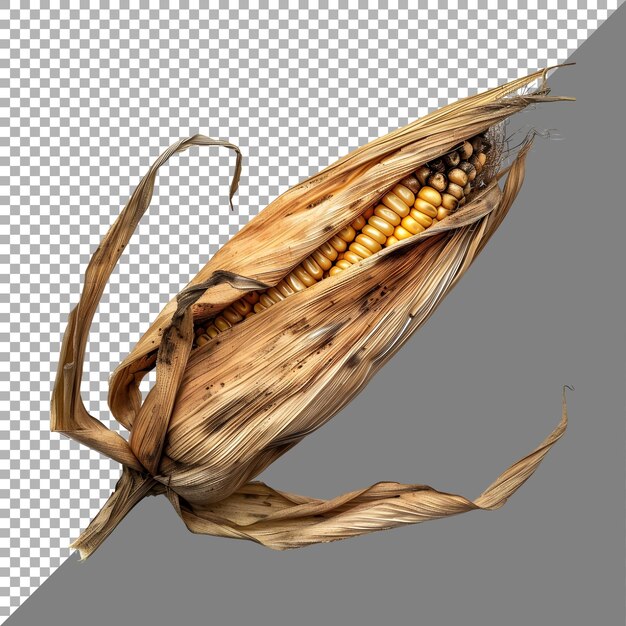 PSD dry corn on transparent background ai generated