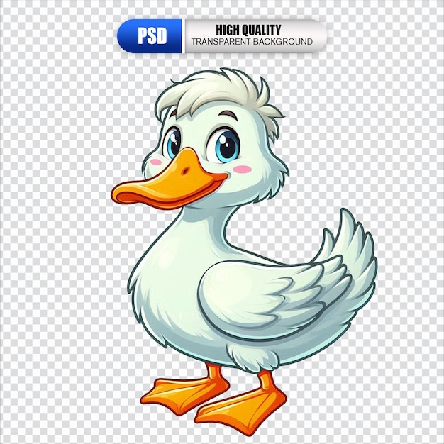 PSD a duck that has the word e e on it