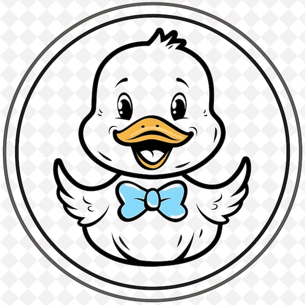 PSD a duck with a bow tie and a bow tie