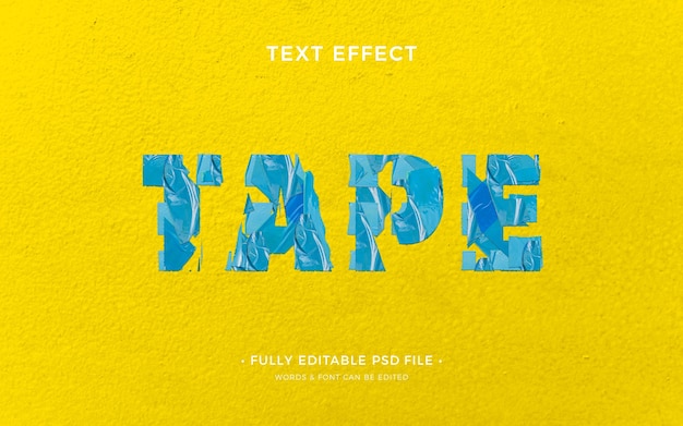 Duct tape text effect